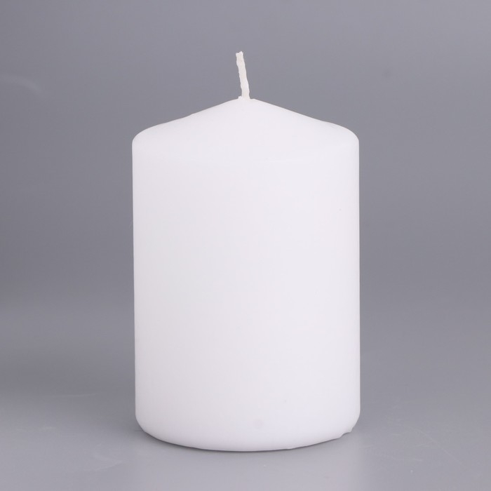 Свеча-цилиндр, 6х8,5 см, 180 г, 12 ч, белая Свеча-цилиндр, 6х8,5 см, 180 г, 12 ч, белая