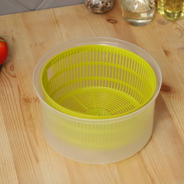 Центрифуга для сушки зелени Доляна Fresh cook, 3,7 л, пластик, цвет бело-зелёный Центрифуга для сушки зелени Доляна Fresh cook, 3,7 л, пластик, цвет бело-зелёный