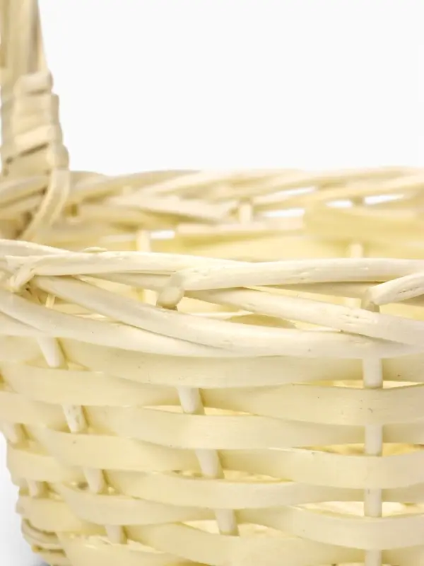 Набор корзин 3 шт ИВА 27x27x11 22x22x10 15x15x9 см ПЛЕТ ручка h=17/14/12 см  выбел