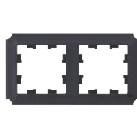 ATLASDESIGN ANTIQUE 2-постовая рамка, универсальная, КАРБОН