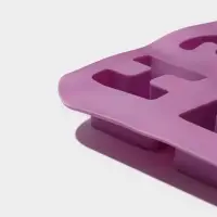 Форма для шоколада Доляна &laquo;Алфавит для бенто-тортов&raquo;, силикон, 36.6&times;26.6&times;2 см, 33 ячейки (3.5&times;3 см), сиреневая