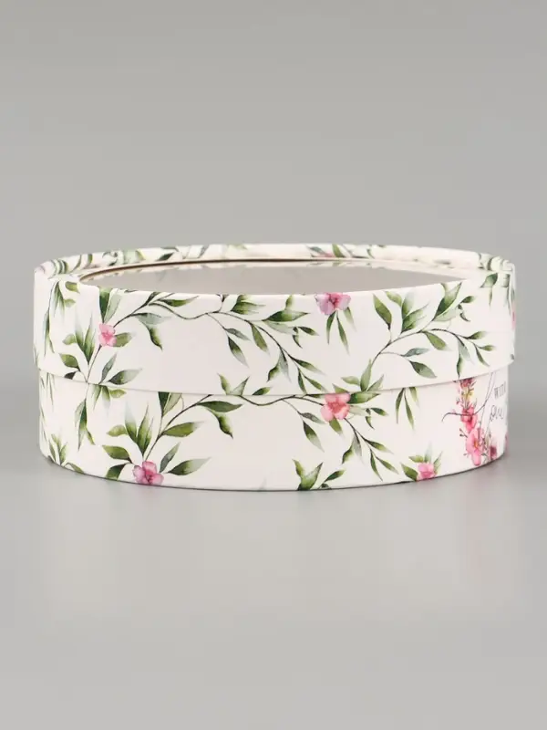 Коробка подарочная с окном With love, 16&times;16&times;5 см, круглая