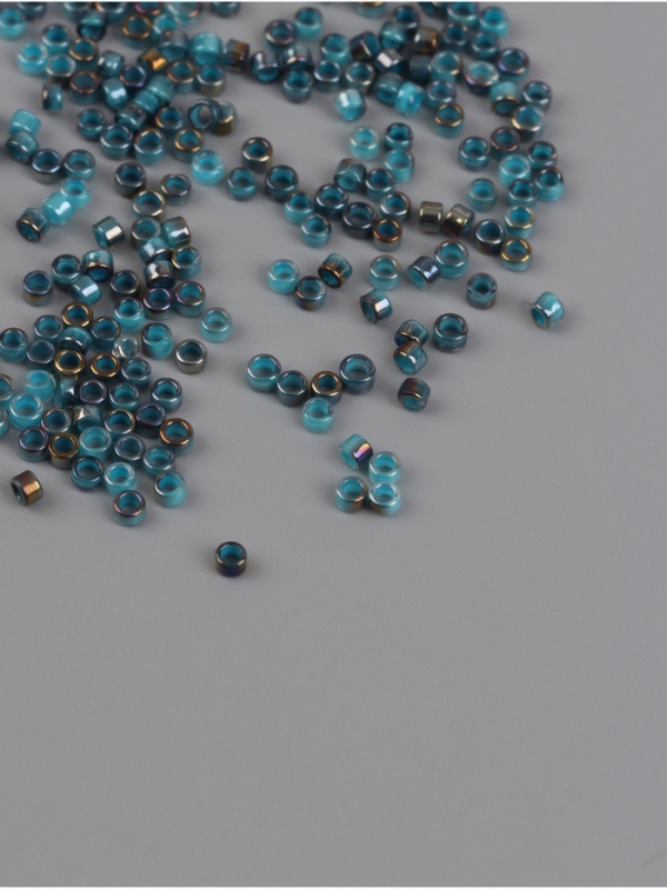 Бисер стекло  9/0  Бисер стекло  9/0 "Цилиндры. Морская волна" двухцветный, не выцветает 450 гр