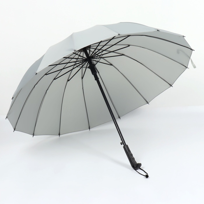 Зонт - трость полуавтоматический «Однотонный», 16 спиц, R = 48/55 см, D = 110 см, цвет МИКС Зонт - трость полуавтоматический «Однотонный», 16 спиц, R = 48/55 см, D = 110 см, цвет МИКС