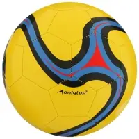 Футбольный мяч ONLYTOP, машинная сшивка, 32 панели, р. 5, PVC, цвет МИКС