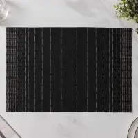 Салфетки сервировочные на стол Доляна &laquo;Инь&raquo;, 4 шт., 30&times;45 см, чёрные