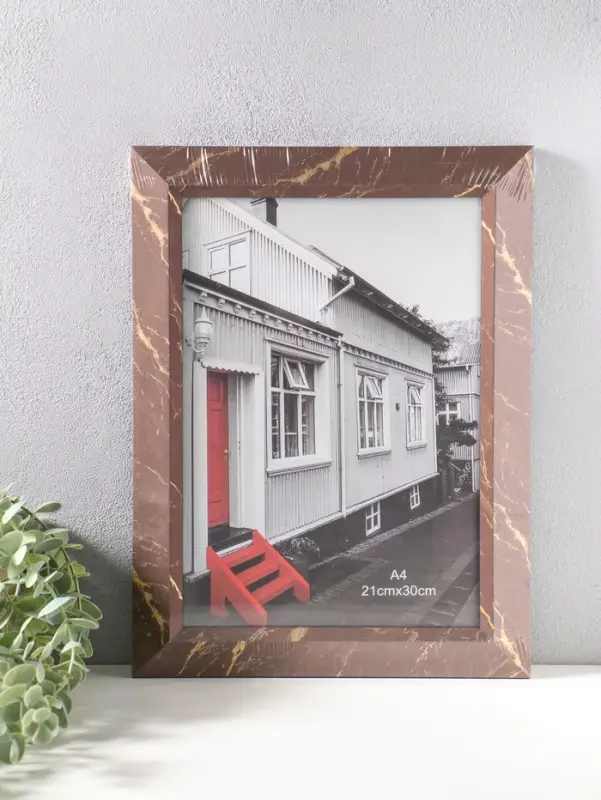 Фоторамка пластик формат А4 см "Гедеон" шоколад с золотом 36х27х2 см