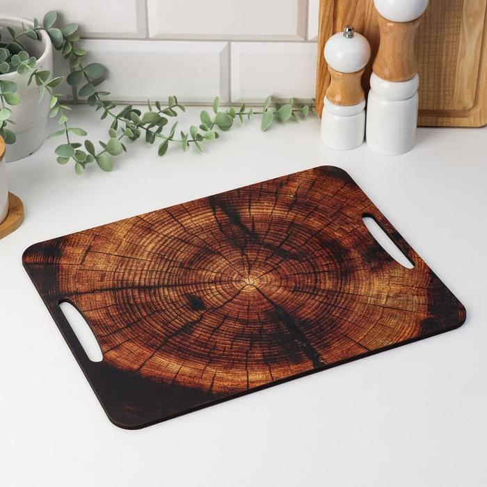 Разделочная доска-поднос Разделочная доска-поднос "Спил" 36х28 см