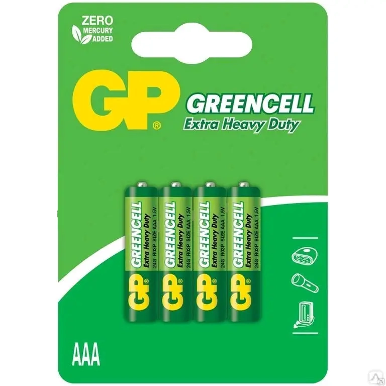 Батарейка GP GreenCell R03 AAA BL4 Heavy Duty 1.5V Батарейка GP GreenCell R03 AAA BL4 Heavy Duty 1.5V