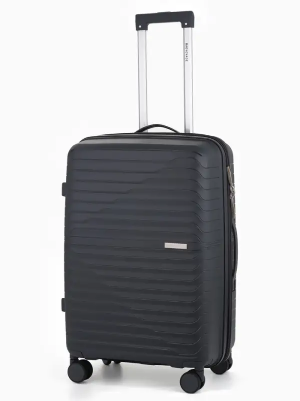 Чемодан на колёсах, 24", РР, кодовый замок, 43&times;26&times;66 см, серый