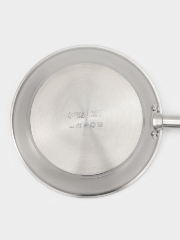 Сковорода d=30 см, h=6 см, толщина стенки 0,6 мм, индукция, дно al+fe+al