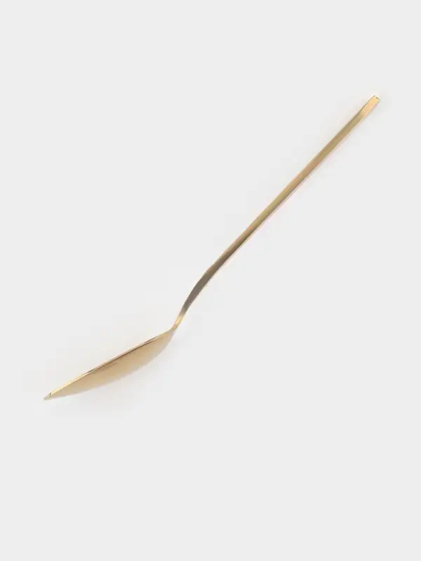 Ложка чайная Magistro &laquo;Олин GOLD&raquo;, длина 16 см, на подвесе, нержавеющая сталь, золотистая