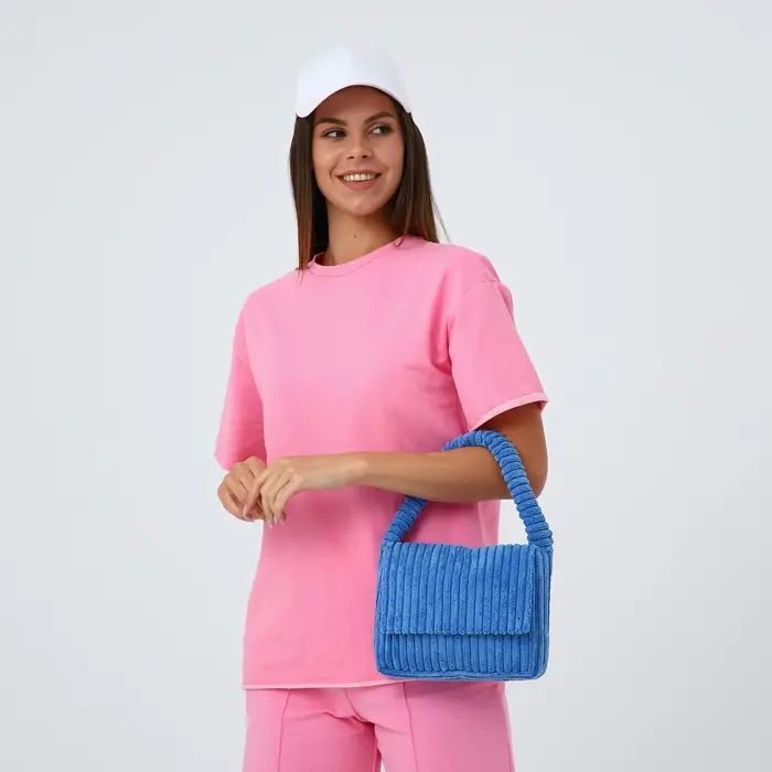 Сумка молодёжная на магните, 25.5&times;4.5&times;18.5 см, голубая