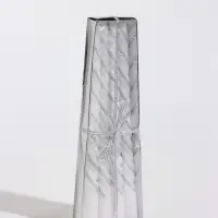 Свечи витые, 1.5&times;20 см, 4 шт., полоска, белый с серебром