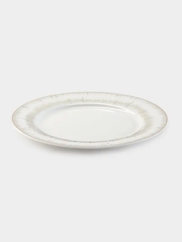 Тарелка WY Golden rays, d=20 см, фарфор, белая