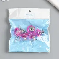 Ручка для шкатулки металл "Кристалл розовый" серебро 2,6х2,6х2,4 см Ручка для шкатулки металл "Кристалл розовый" серебро 2,6х2,6х2,4 см