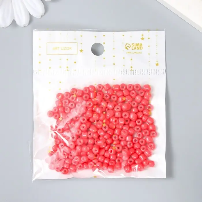 Бисер круглый 6/0  Бисер круглый 6/0 "Персиковый" 20 гр