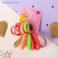 Резинки для волос «Махрушка», набор 12 шт., полосы мята, 2 и 3 см