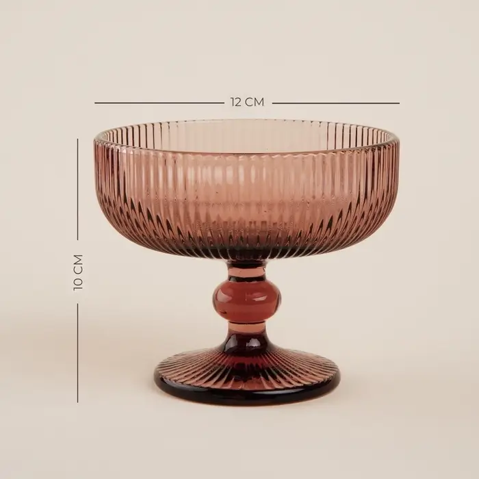 Креманка SL Home &laquo;Модерн&raquo;, 300 мл, 12&times;10 см, стекло, розовая