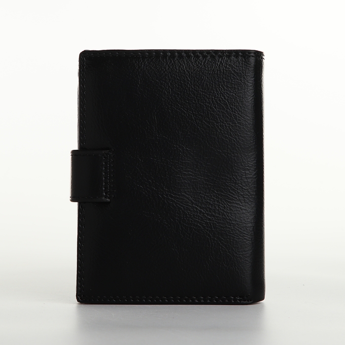 Портмоне мужское на магните 3 в 1, отдел для автодокументов, паспорта, цвет чёрный