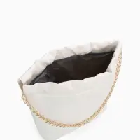 Сумка - мешок женская без застёжки, 35&times;7&times;33 см, со стёжкой, белая