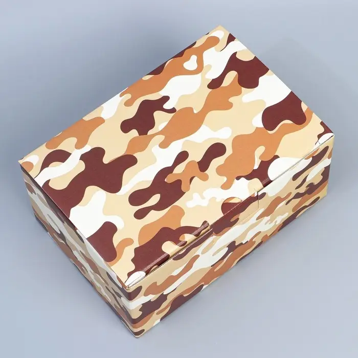 Коробка подарочная сборная, упаковка, «Милитари», 22 х 15 х 10 см