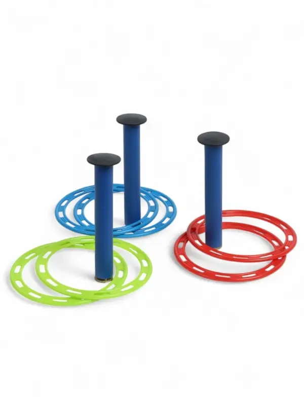 Кольцеброс уличный, 3 стойки, 6 колец, МИКС