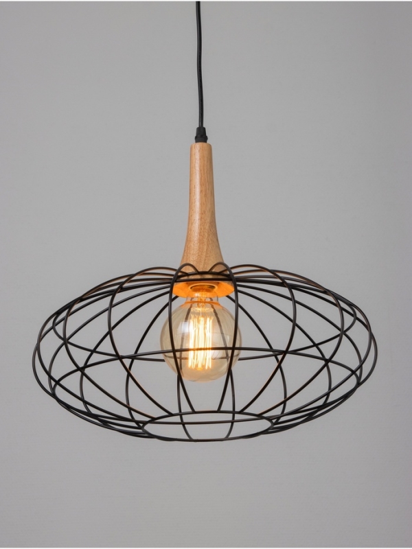 Светильник Светильник "Чикаго" 1х40Вт Е27 черный/коричневый 39х39х35(135)см