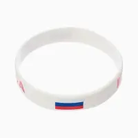 Силиконовый браслет &laquo;РОССИЯ&raquo;, цвет бело-красный