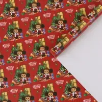 Бумага упаковочная глянцевая "Новогодняя история", 70 х 100 см