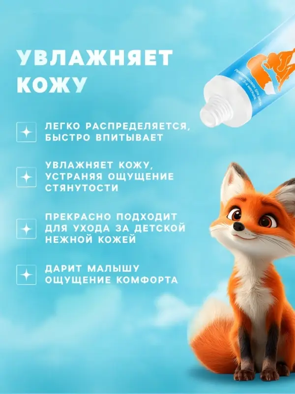 Крем детский ЛИСИЧКА уход за чувствительной кожей, 45 мл