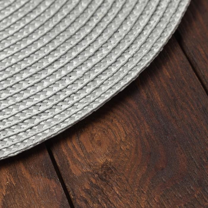 Салфетка сервировочная Доляна  "Классика", цв.серый, d 38 см