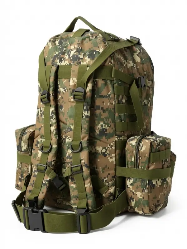 Рюкзак тактический туристический Storm tactic, 50 л, с карманами, расцветка пиксели, зелёный