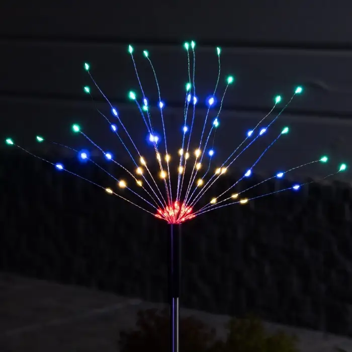 Садовый светильник &laquo;Одуванчики&raquo;, уличный, на солнечной батарее, 4 шт., 78 см, 320 LED, свечение мульти