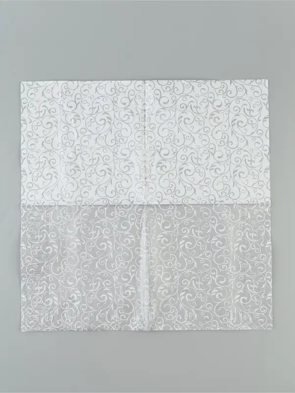 Салфетки новогодние бумажные &laquo;Серебряный узор&raquo;, 33&times;33, 3 слоя, 20 шт.