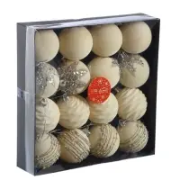 Ёлочные шары &laquo;Бархат. Маскарад&raquo;, шары новогодние, d=6 см, 16 шт., белый