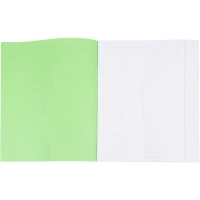 Тетрадь в зеленом офсете  12 л., крупная клетка, штука,100% белизна