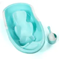 Набор для купания детский: ванночка 86 см, горка, ковш -лейка, голубой