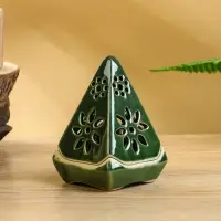 Подсвечник &laquo;Пирамидка&raquo;, 8&times;8&times;12 см, керамика, МИКС