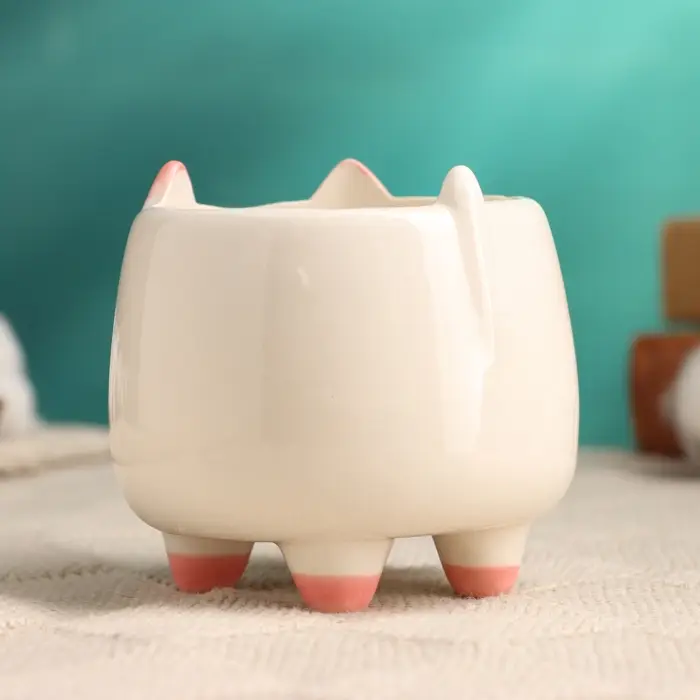 Горшок Горшок "Счастливый Котик" 8х8х8см