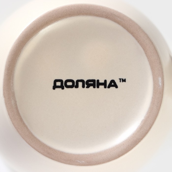 Кружка Доляна «Пастель. Крем-брюле», 360 мл, керамика, бежевая