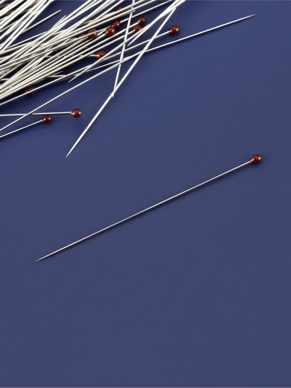 Булавка портновская сталь №3 4см S0,45мм (наб 50шт цена за наб) черн. головка TR