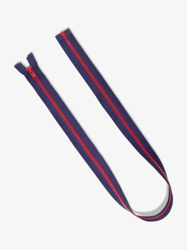 Молния &laquo;Трактор&raquo;, №5, разъёмная, замок автомат, 80 см, синяя, красная