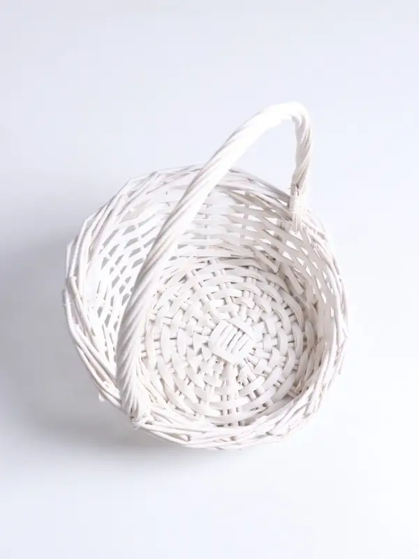 Корзина плетёная 25&times;25&times;5&times;13.5&times;30 см, ива, белая