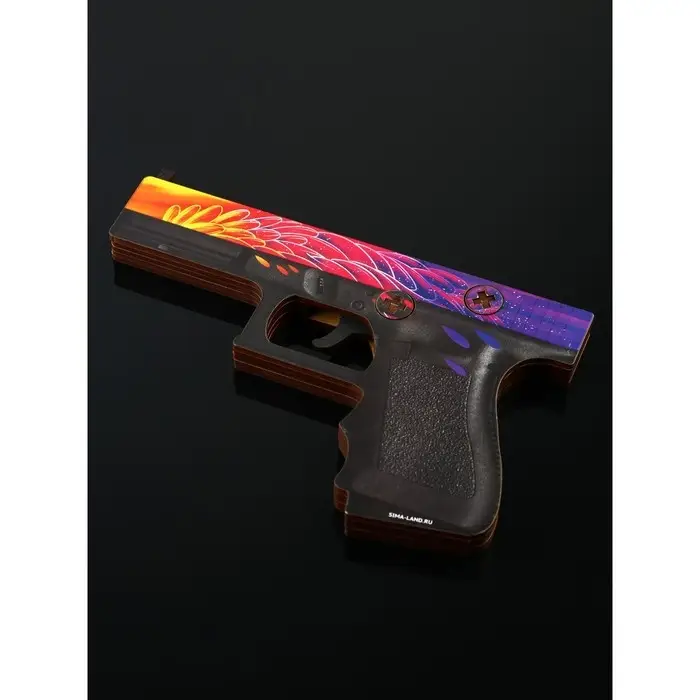 Сувенир деревянный пистолет «Перья», ВБ, 20 х 13 см Сувенир деревянный пистолет «Перья», ВБ, 20 х 13 см