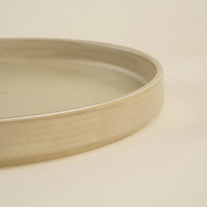 Тарелка обеденная фарфоровая SL Home &laquo;Песчаный бриз&raquo;, d=21 см, бежевая