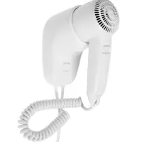 Фен LGE-006, 1300 Вт, настенный, 2 скорости, крепление, белый
