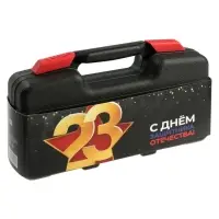 Набор инструментов в кейсе ТУНДРА &laquo;23 ФЕВРАЛЯ&raquo;, в подарочной упаковке, 39 предметов
