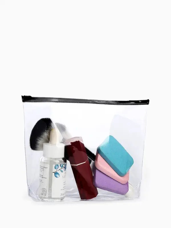 Косметичка для бассейна с застёжка зип-лок, чёрная/прозрачная