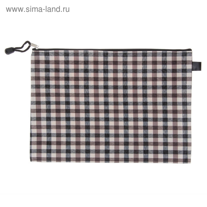 Папка-конверт на молнии Calligrata Папка-конверт на молнии Calligrata "Шотландка" А4, МИКС